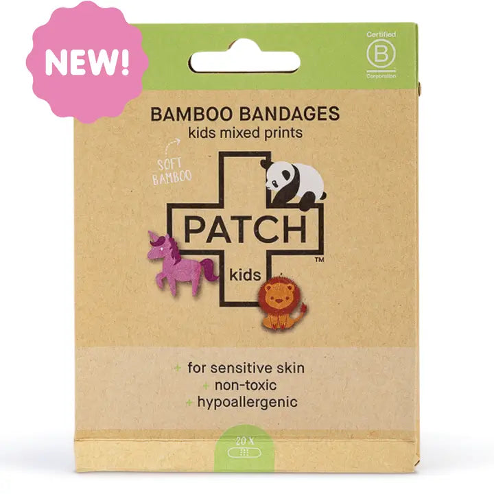 Patch Kid's Bamboo Bandages - Mixed Prints - 20 strips