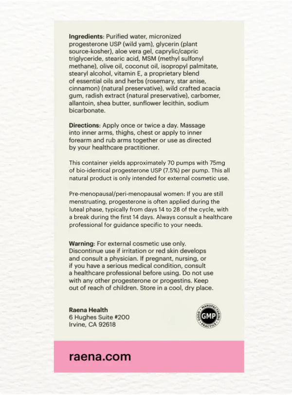 Raena - The Natural Progesterone Cream
