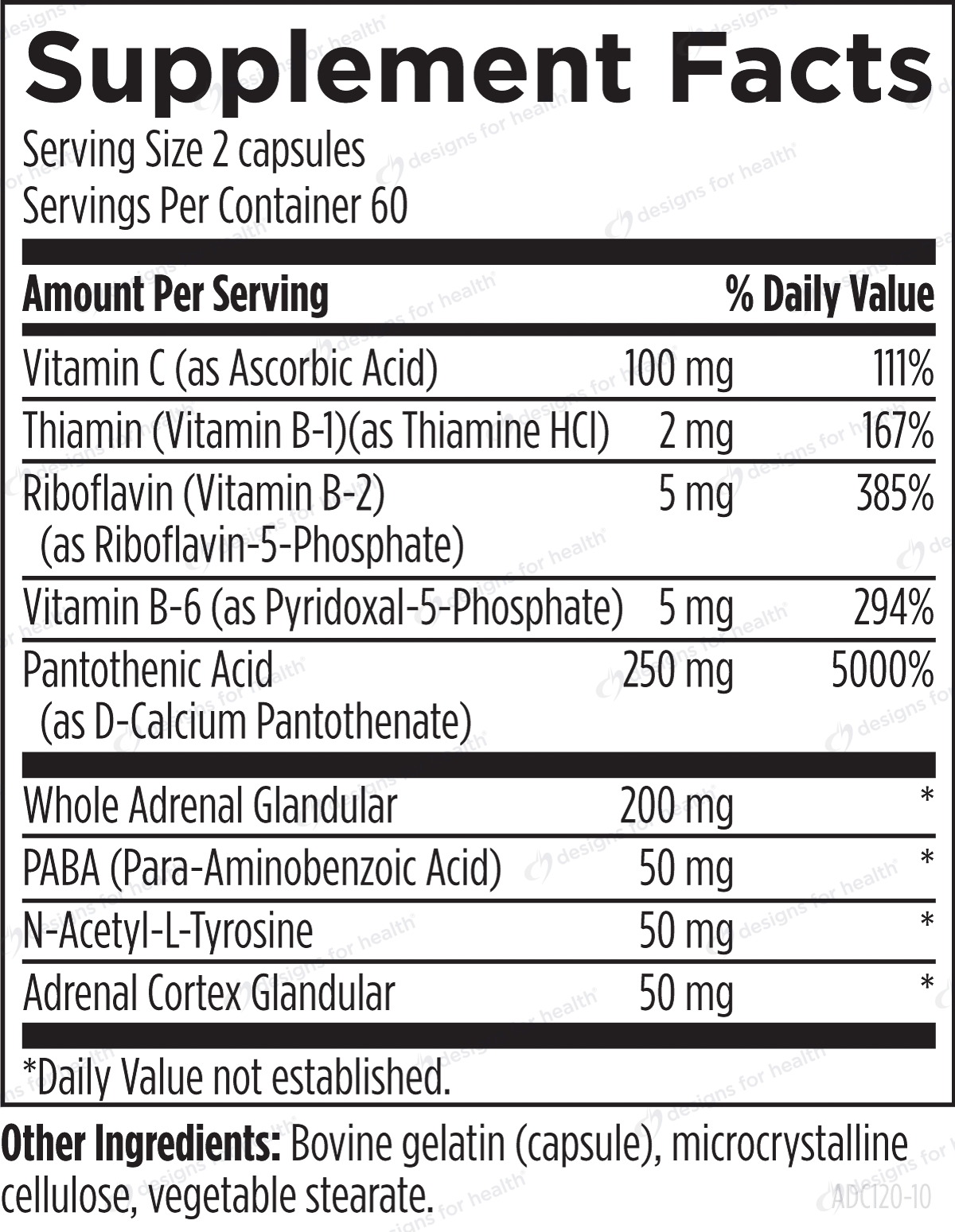 Designs for Health Adrenal Complex 120 caps