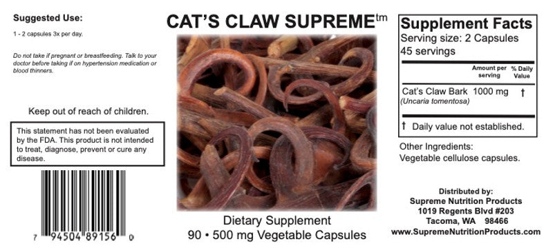Supreme Nutrition Cat's Claw Supreme - 90 caps