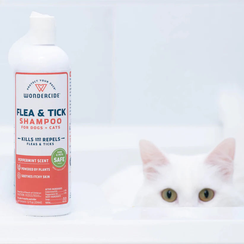 Wondercide Flea & Tick Shampoo for Cats & Dogs 12 oz. - Peppermint