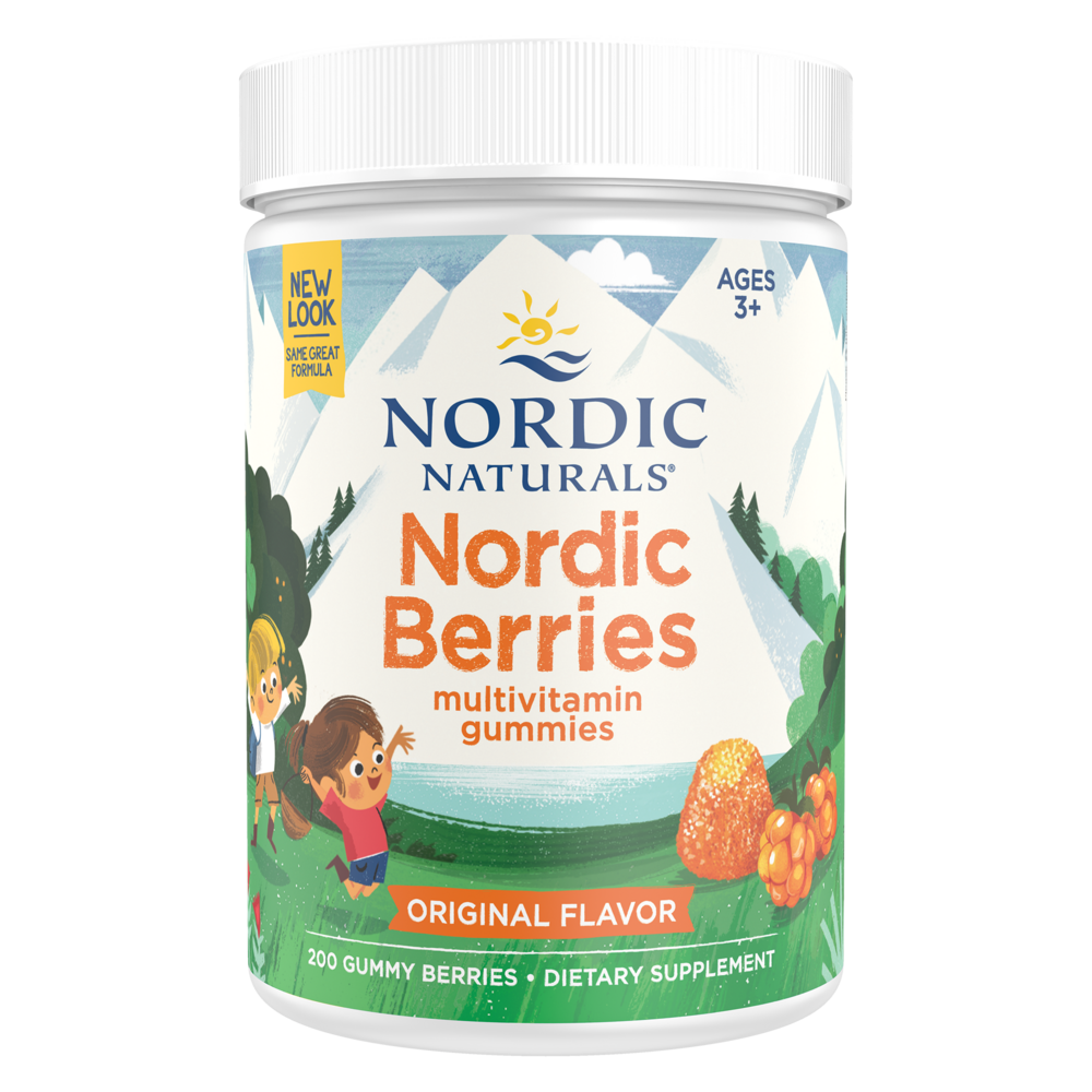 Nordic Naturals Nordic Berries Multivitamin Gummies -Orange Lemon 120 Count