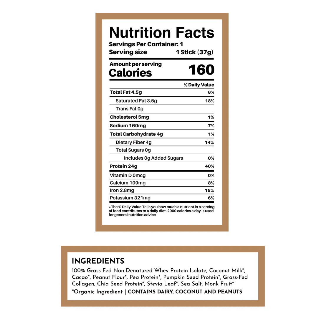 Just Ingredients WHEY Protein Powder Single Serving Stick
