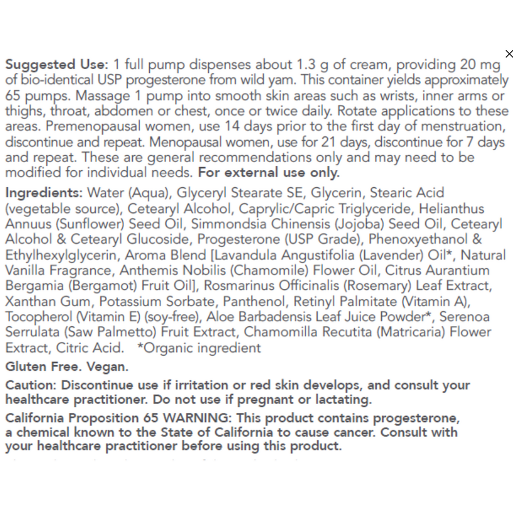 Protocol for Life Balance Lavender Progesterone Skin Cream