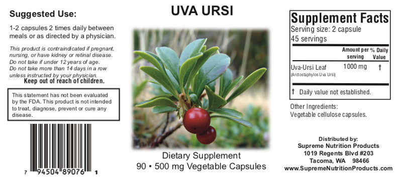 Supreme Nutrition Uva Ursi - 60 caps