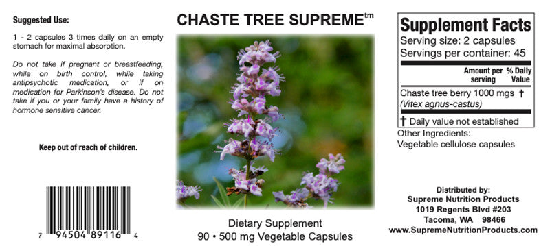 Supreme Nutrition Chaste Tree - 90 caps