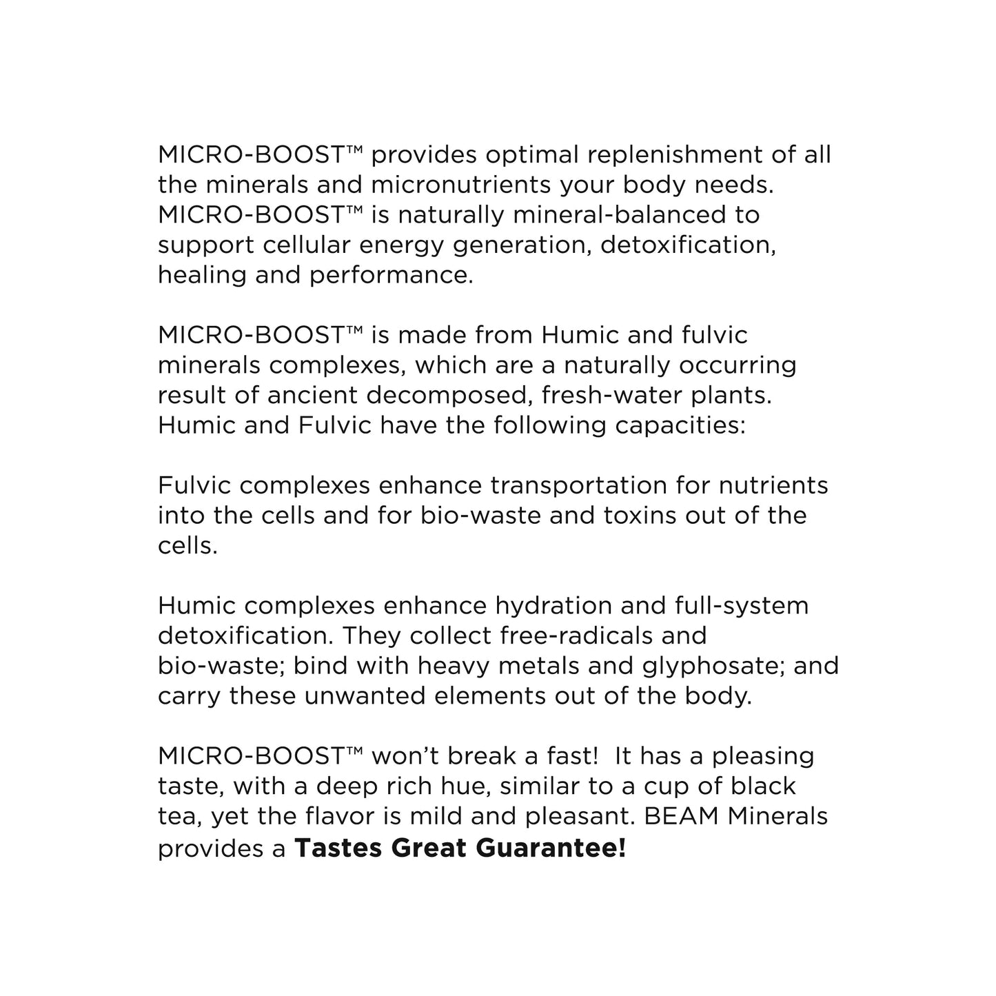 BEAM Micro - BOOST - Wholistic Nutrition - Wellness Supplements - Beam Minerals