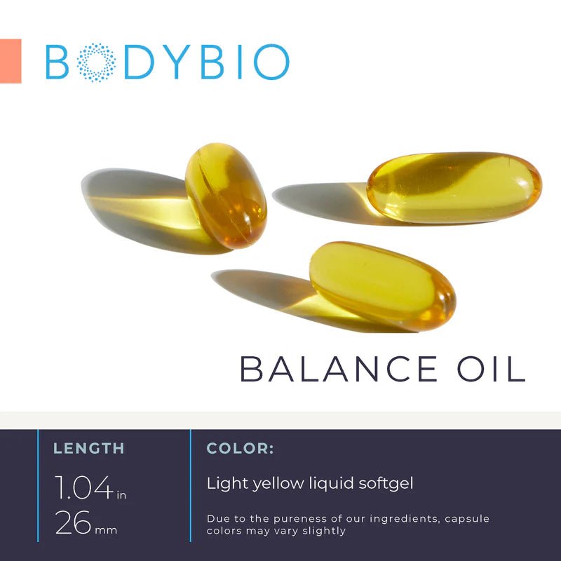 BodyBio Balance Oil 180 caps - Wholistic Nutrition - Wellness Supplements - BodyBio