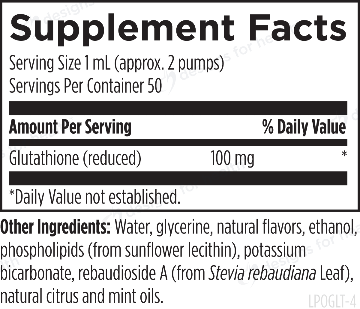 Designs for Health Liposomal Glutathione - Wholistic Nutrition - Default - Designs for Health