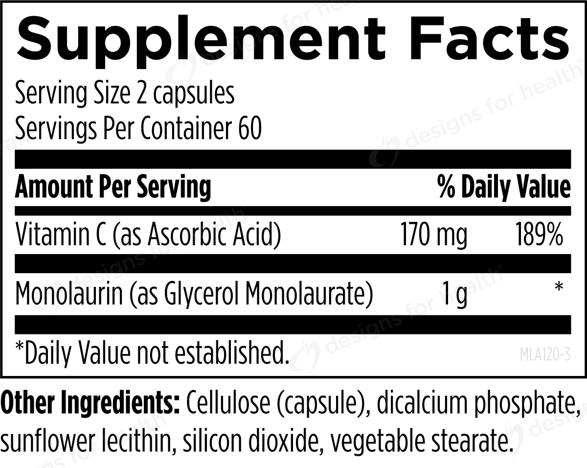 Designs for Health Monolaurin - Avail - Wholistic Nutrition - Default - Designs for Health