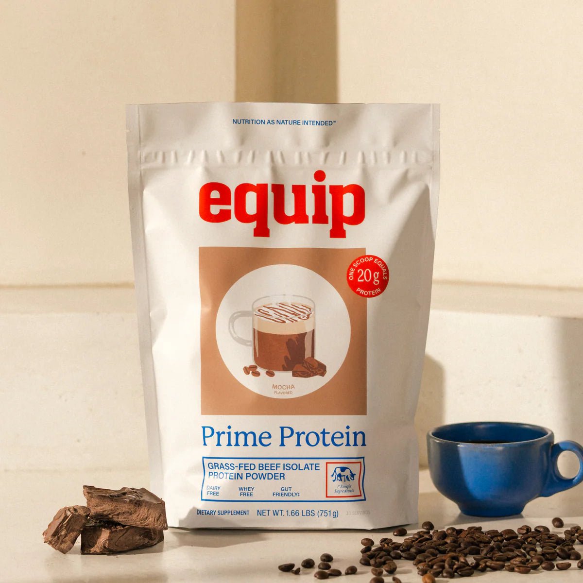 Equip Prime Protein - Original No Added Sugar (Sweetened with Stevia) - Wholistic Nutrition - Protein Powder & Collagen - Equip