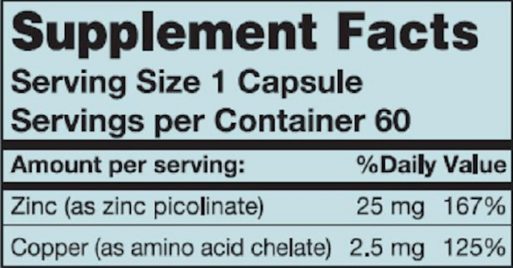 Karuna Zinc Picolinate WITH Copper - Wholistic Nutrition-Default-Karuna
