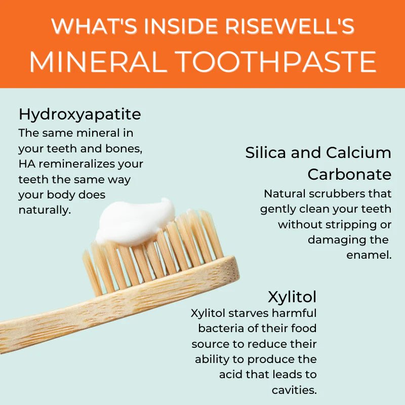 Mineral Toothpaste - Wild Mint - Wholistic Nutrition - Hair, Skin & Body Care - Risewell