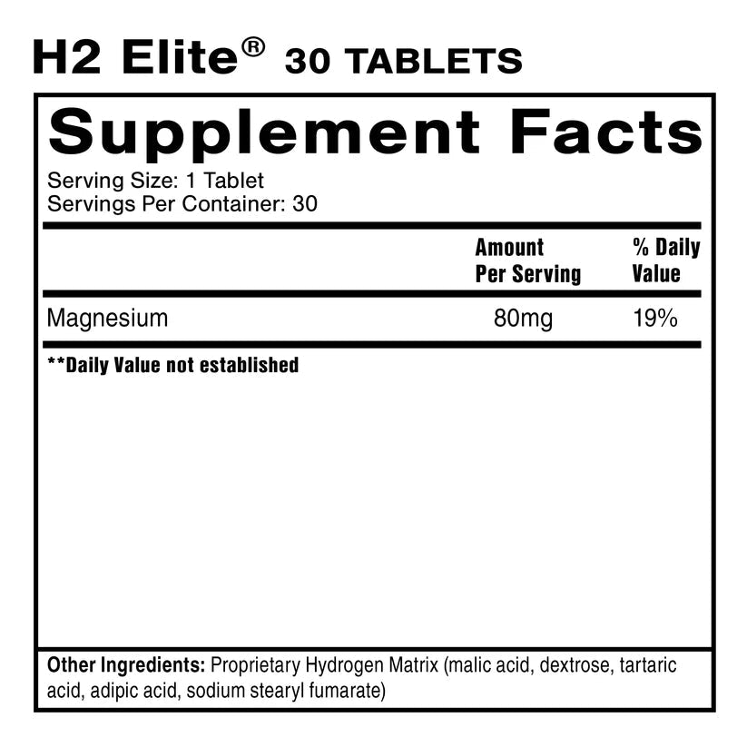 Quicksilver Scientific H2 Elite (60 tablets) - Wholistic Nutrition - Wellness Supplements - Quicksilver