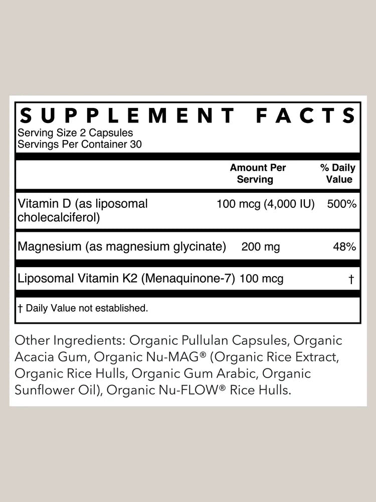 Rowe Casa Liposomal Vitamin D3 + K2 | 60 Capsules - Wholistic Nutrition-Wellness Supplements-Rowe Casa