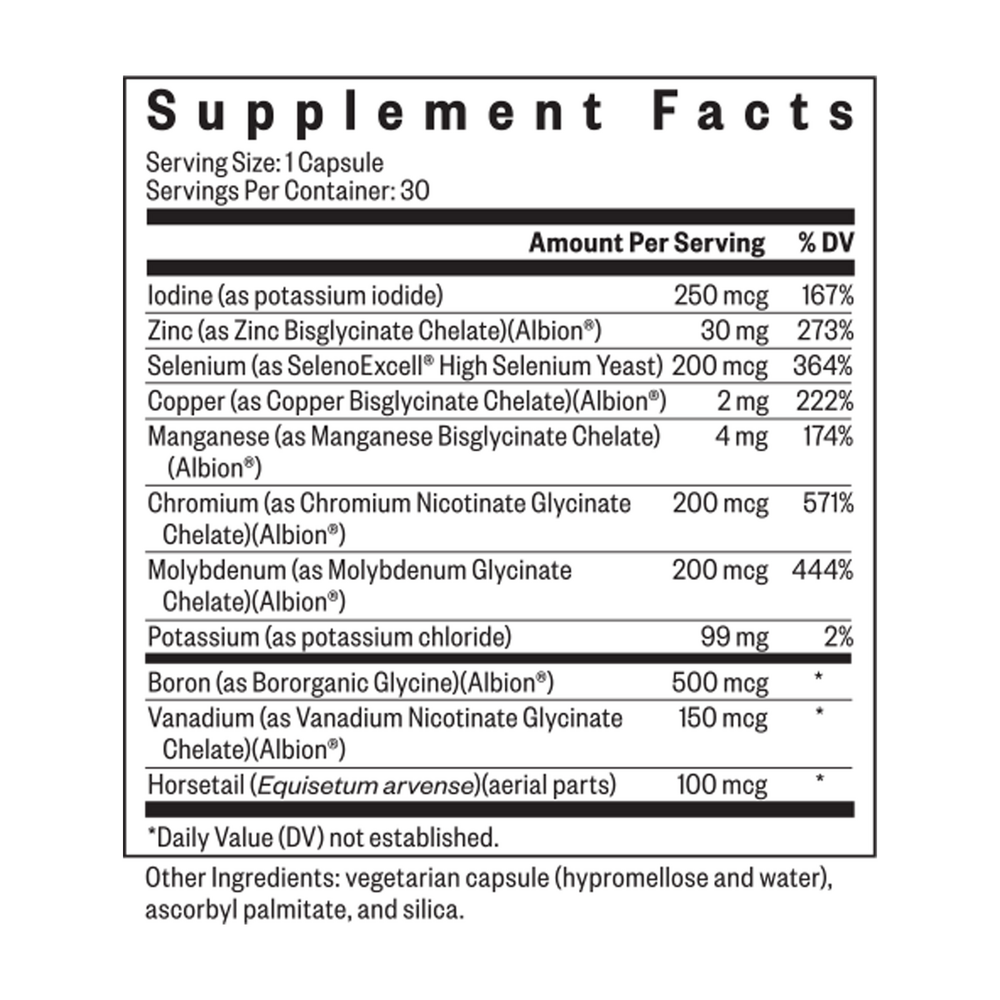 Seeking Health Trace Minerals Complex - 30 caps