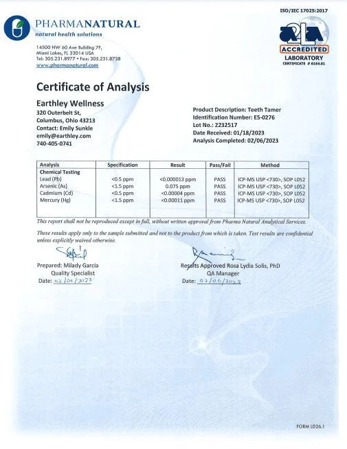 Earthley Teeth Tamer