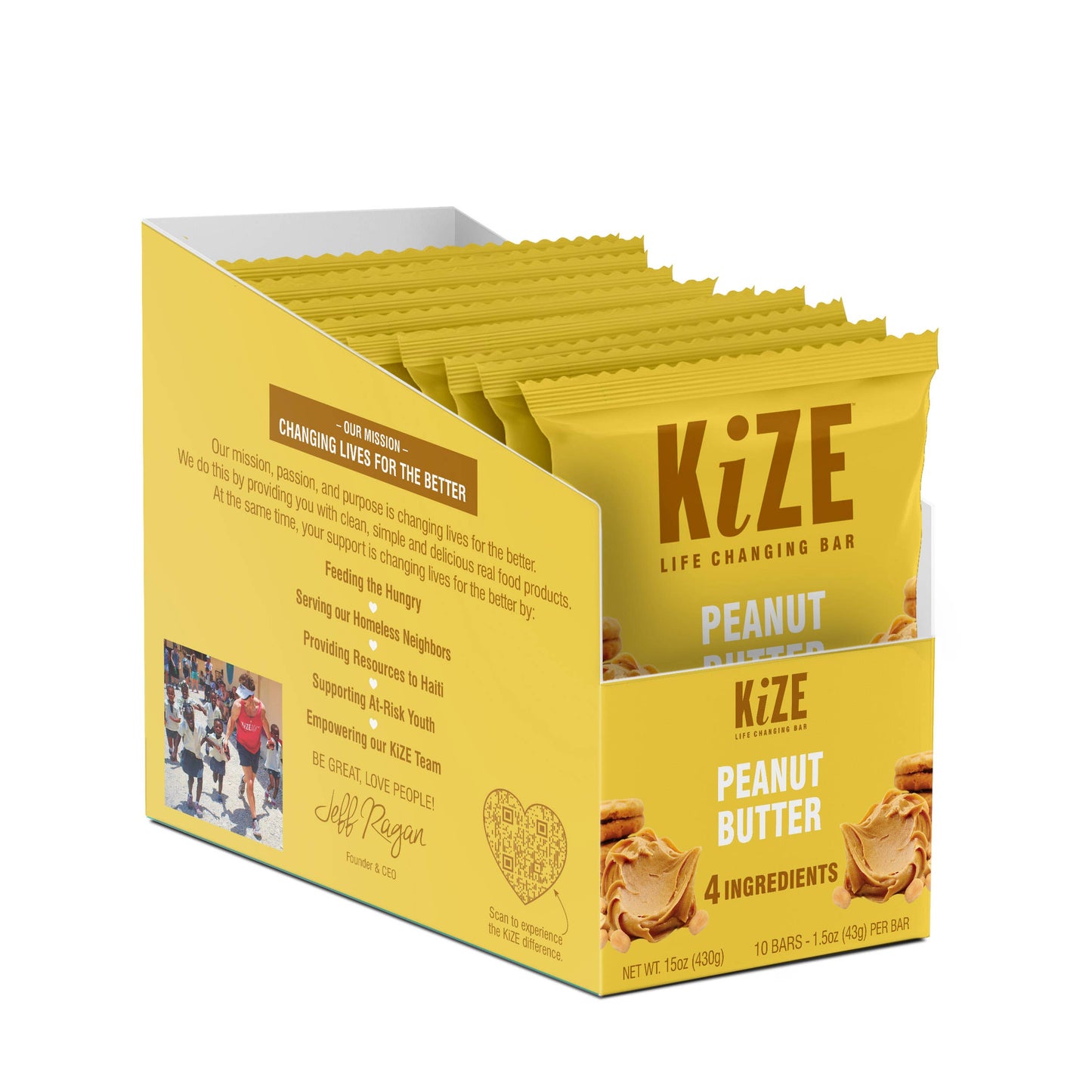 KiZE Peanut Butter - Individual bar (CONTAINS DAIRY)