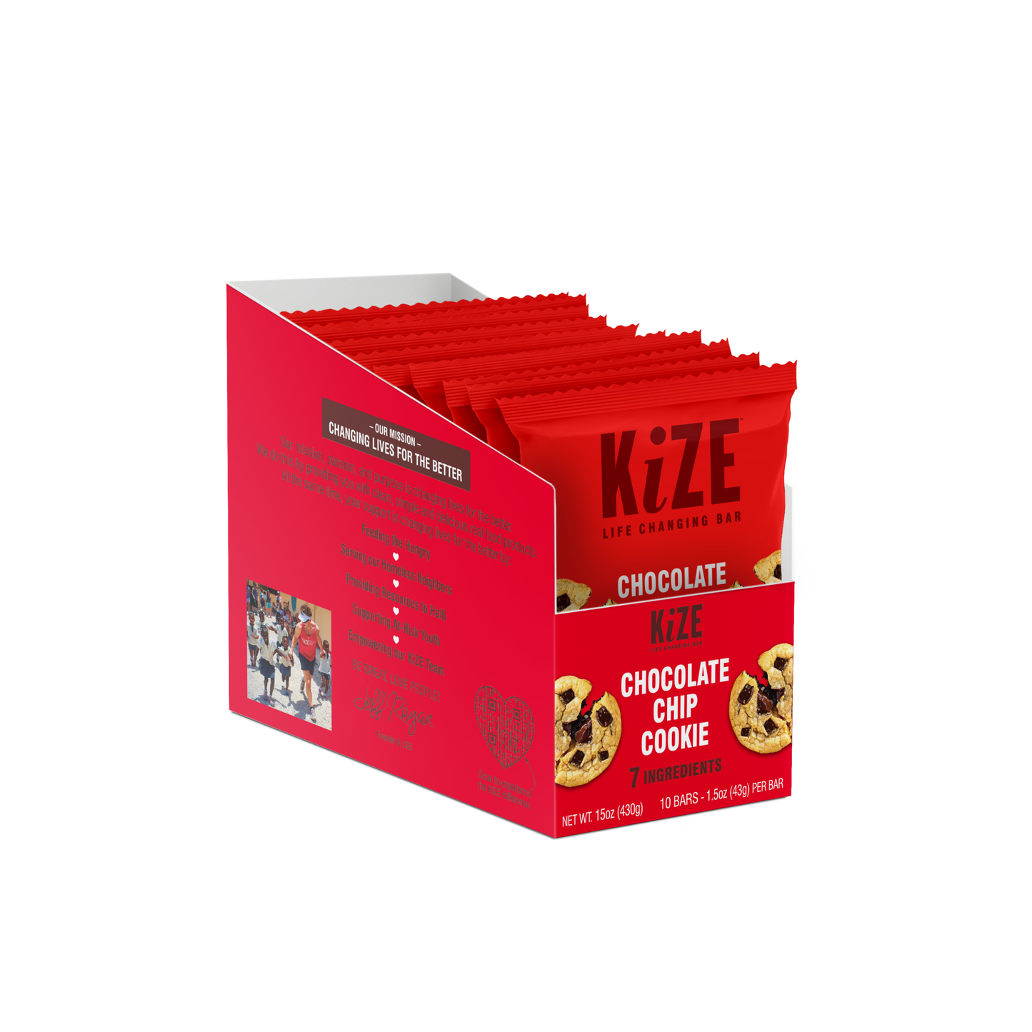 KiZE Chocolate Chip Cookie - Individual bar