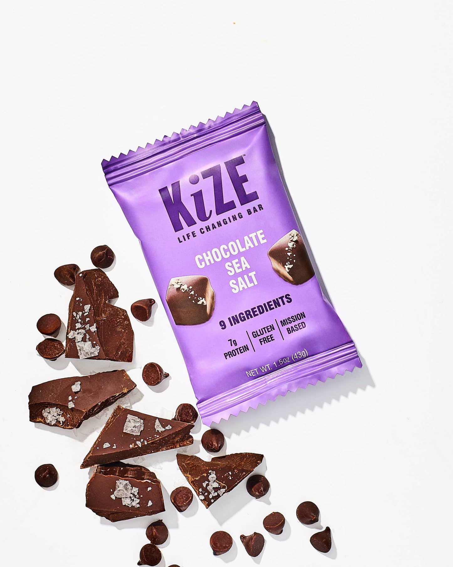 KiZE Chocolate Sea Salt - Individual bar