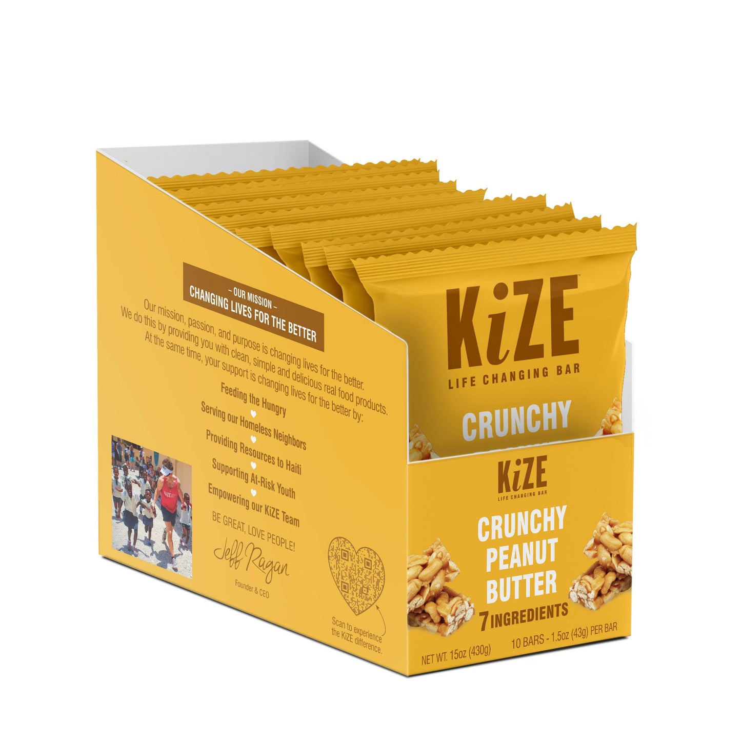 KiZE Crunchy Peanut Butter - Individual bar