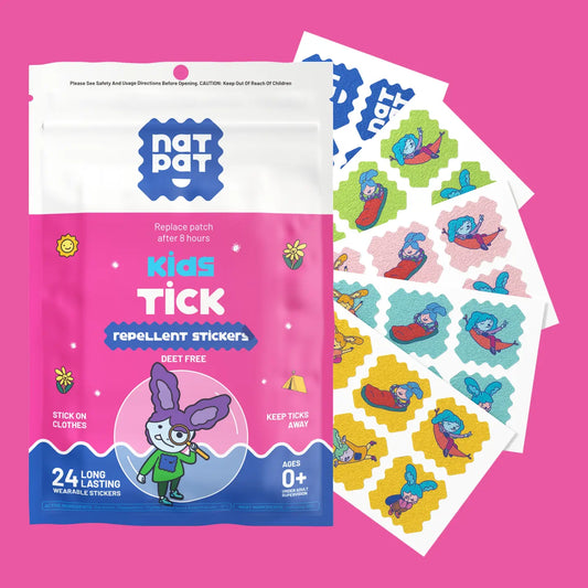 NATPAT Trailpatch - Tick Repellant Stickers for Kids (24 stickers)