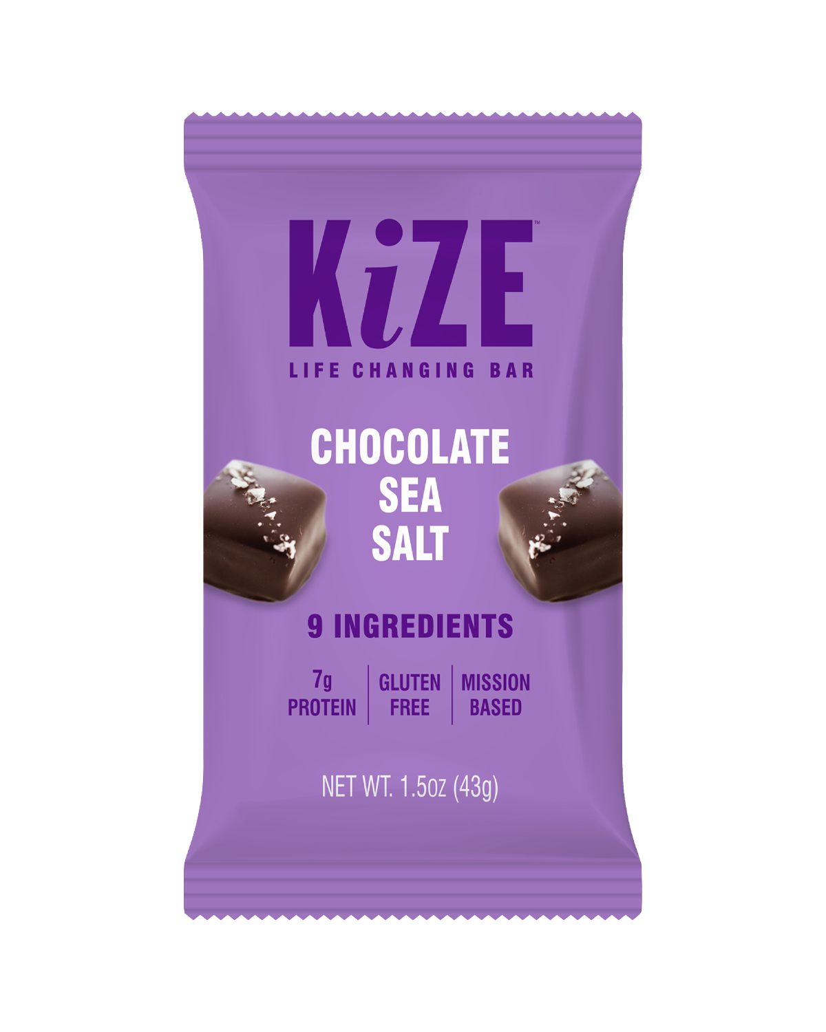 KiZE Chocolate Sea Salt - Individual bar