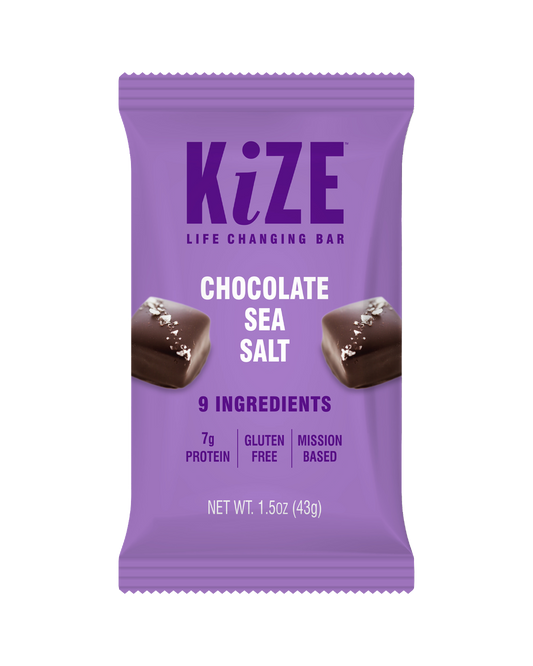 KiZE Chocolate Sea Salt Bar - 10ct box