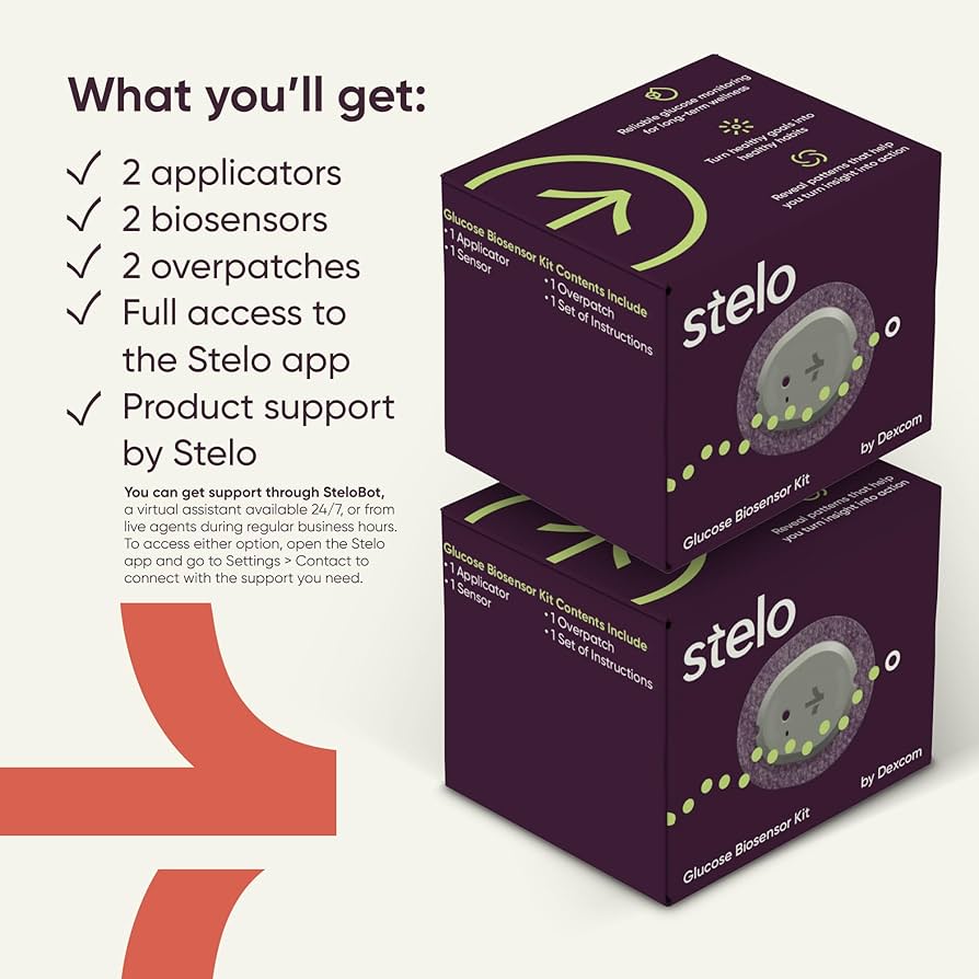 Stelo Glucose Biosensor 2-pack
