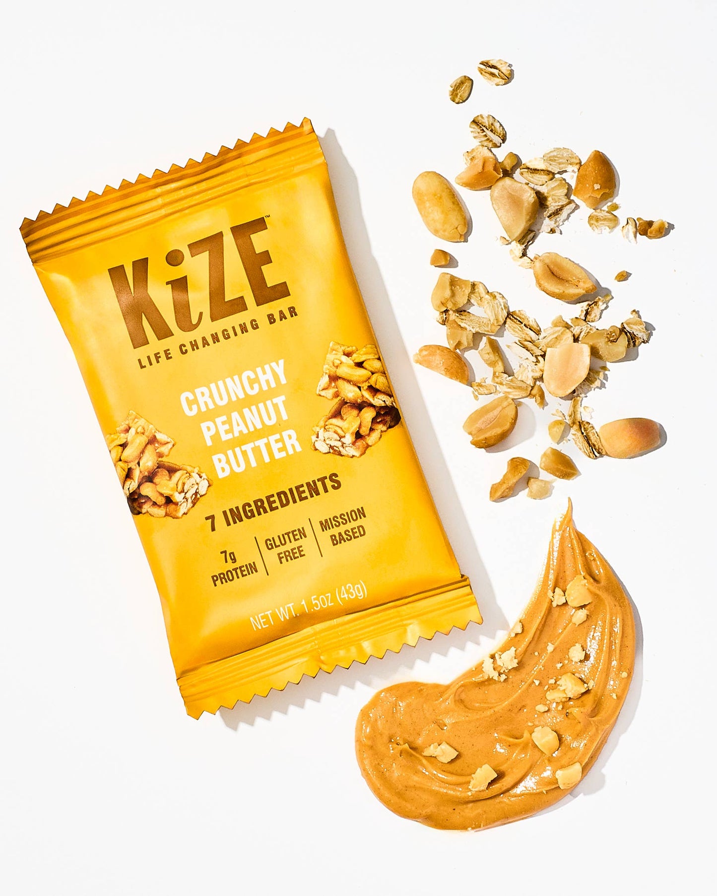 KiZE Crunchy Peanut Butter - Individual bar
