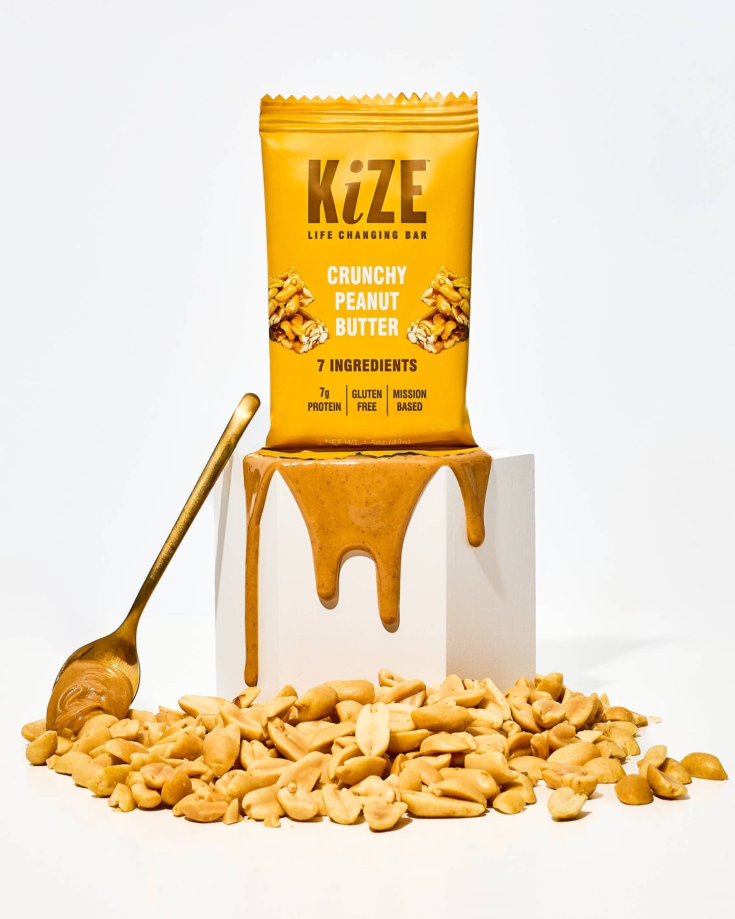 KiZE Crunchy Peanut Butter - Individual bar