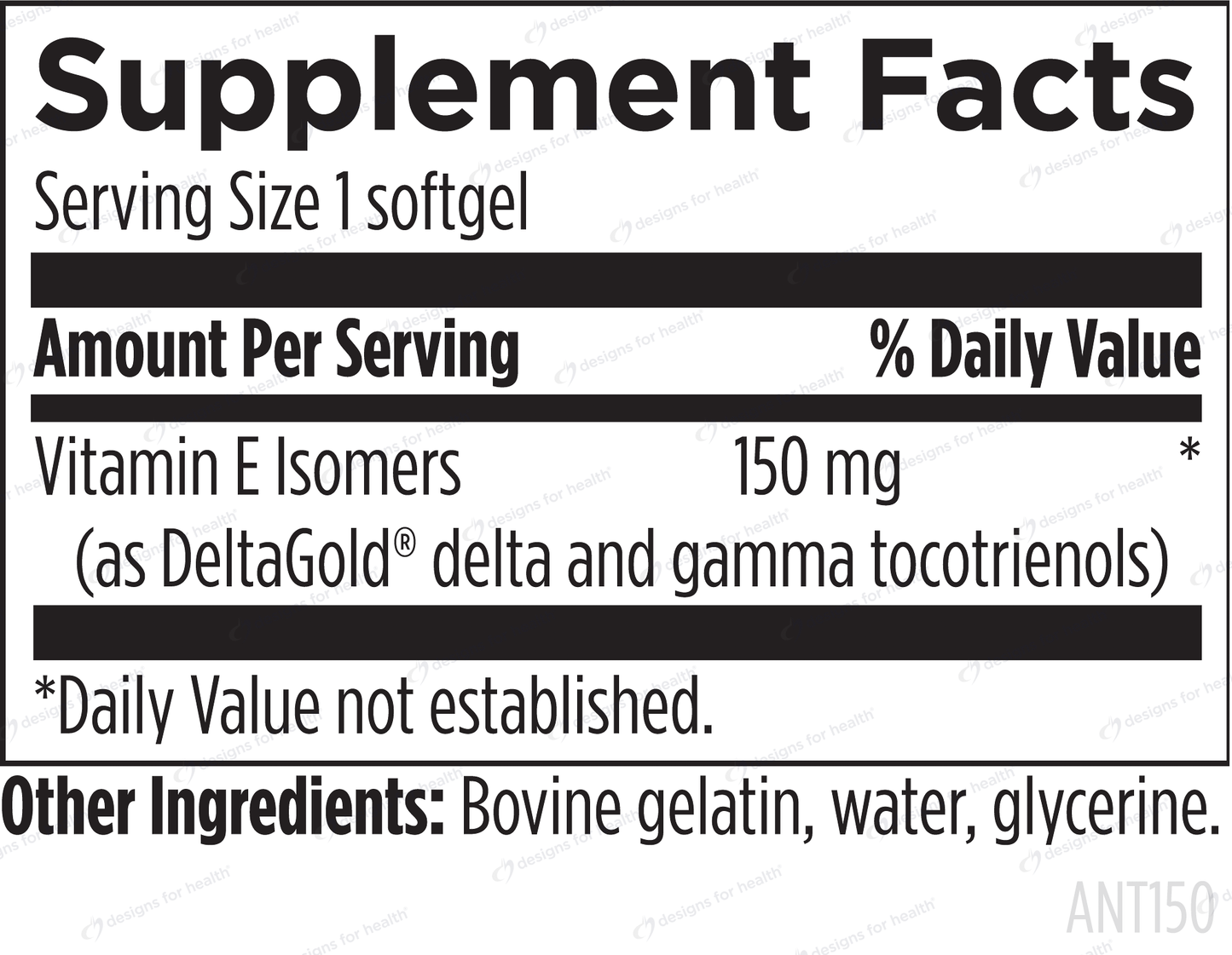 Designs for Health Annatto-E 150 - 30 softgels