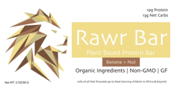Rawr Bar (Box of 12) - Banana Nut