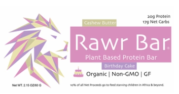 Rawr Bar (Box of 12) - Birthday Cake