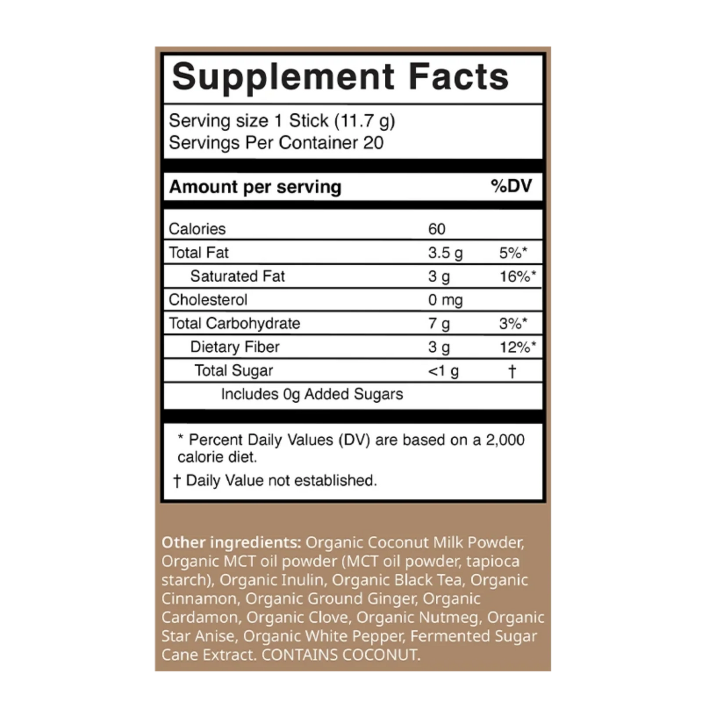 Taylor Dukes Wellness Organic Chai Tea Latte