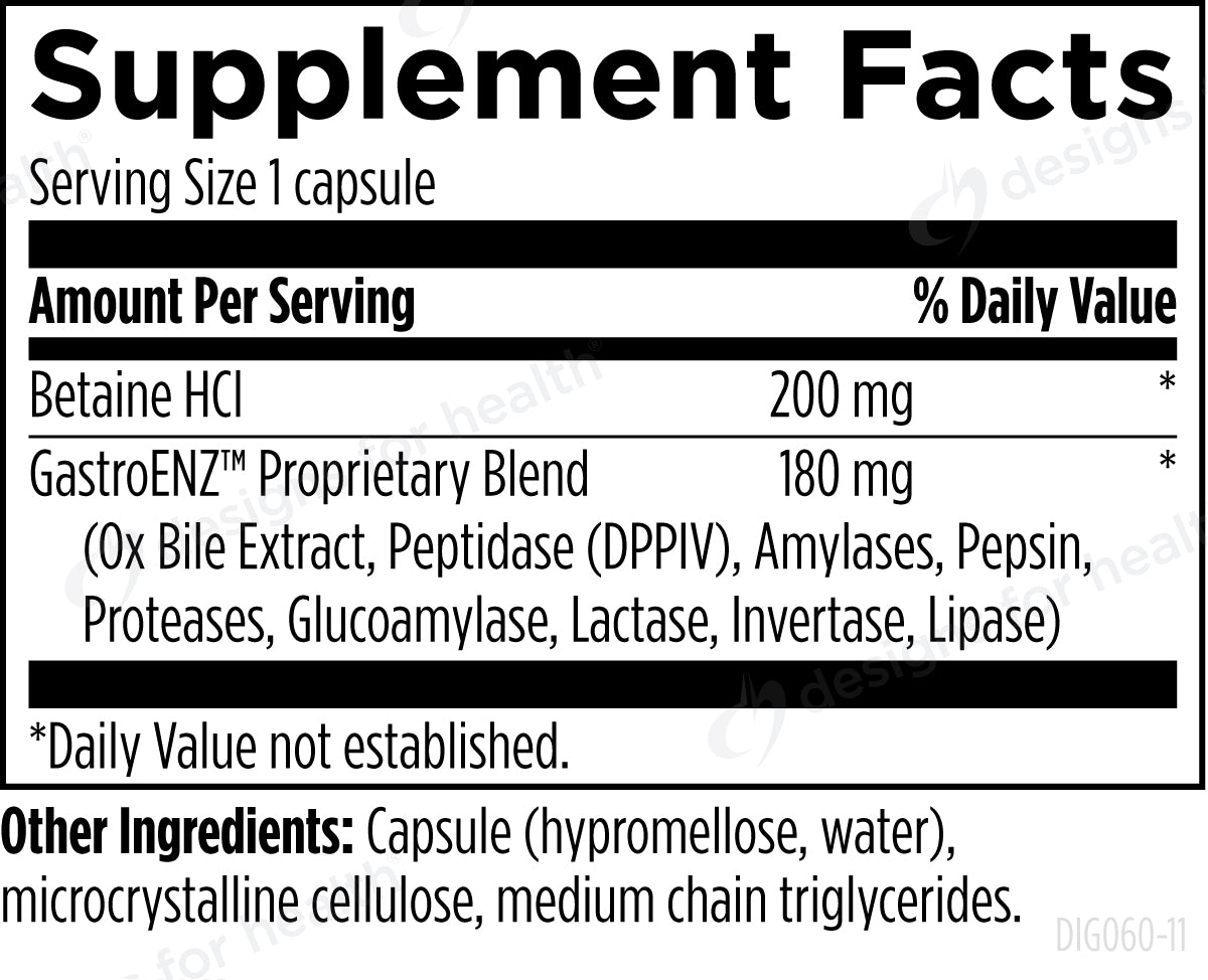 Designs for Health Digestzymes - 60 caps