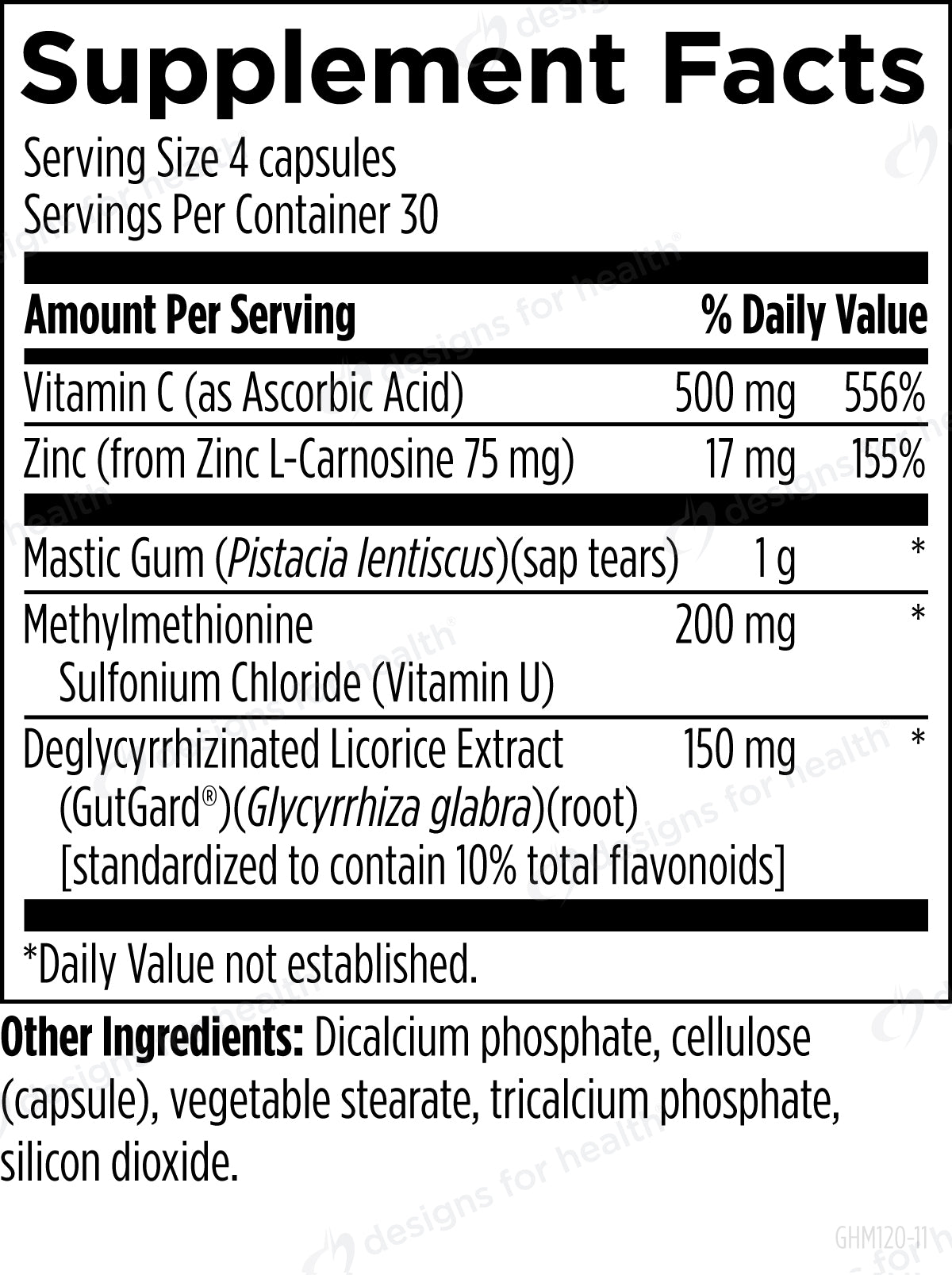 Designs for Health GastroMend-HP 120 caps