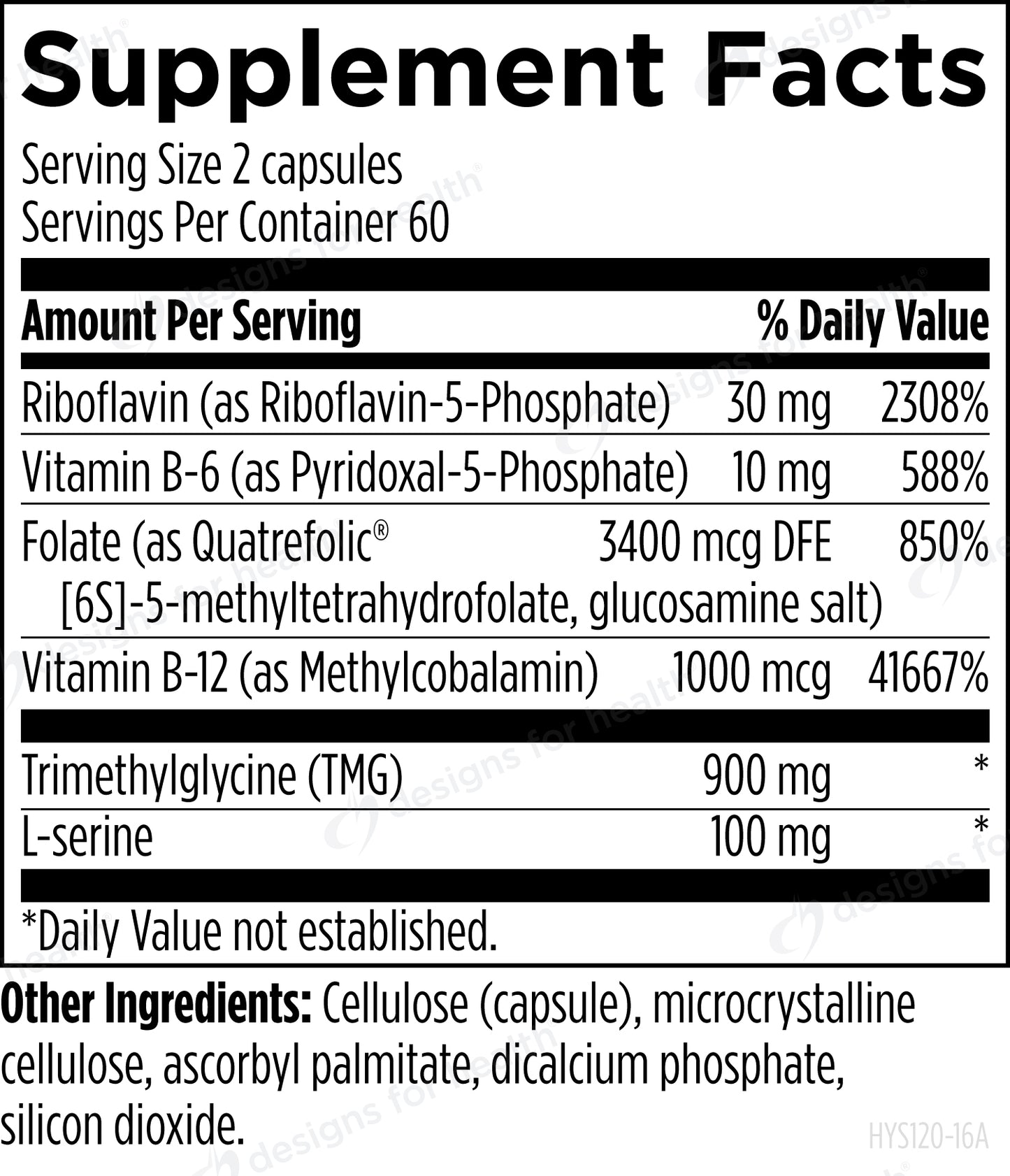 Designs for Health Homocysteine Supreme - 120 caps