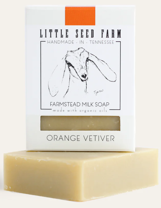 Little Seed Farm - Orange Vetiver Bar Soap - Citrusy & Rejuvinating