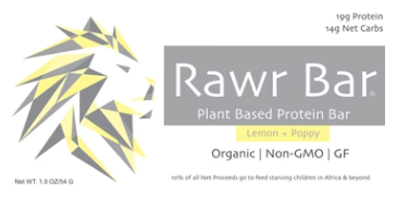 Rawr Bar (Box of 12) - Lemon Poppy