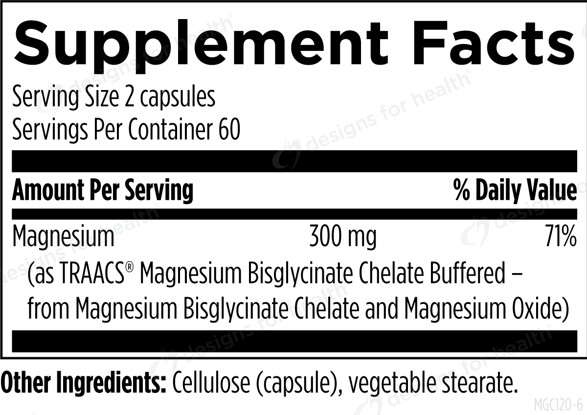 Designs for Health Magnesium Glycinate Complex - 120 cap