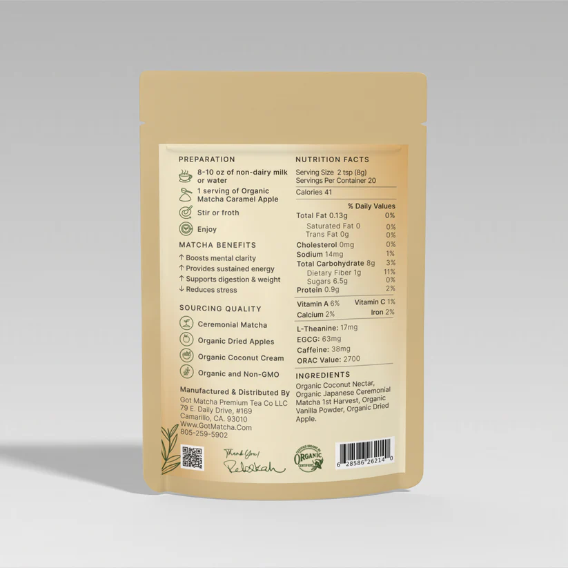 *GotMatcha Caramel Apple Tea Organic