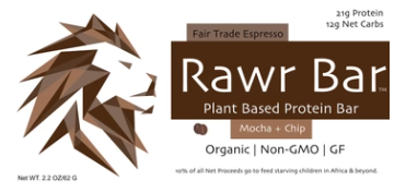 Rawr Bar (Box of 12) - Mocha + Chip