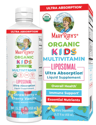 Mary Ruth's Kid's Multivitamin Liposomal Strawberry Cherry and Vanilla 15.22 oz
