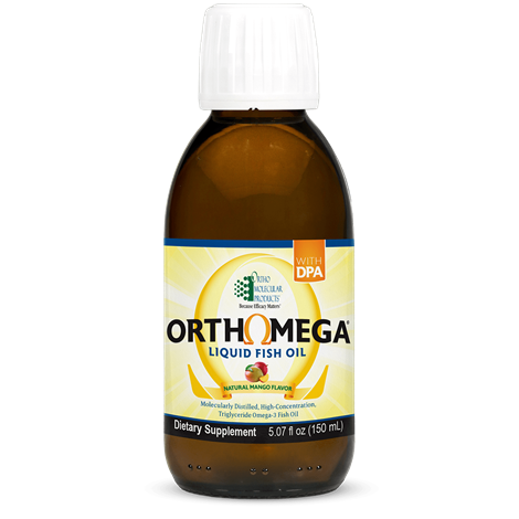 Ortho Molecular Orthomega Liquid Fish Oil - Mango 5.07 oz.