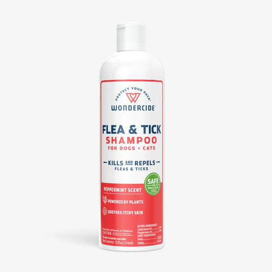 Wondercide Flea & Tick Shampoo for Cats & Dogs 12 oz. - Peppermint