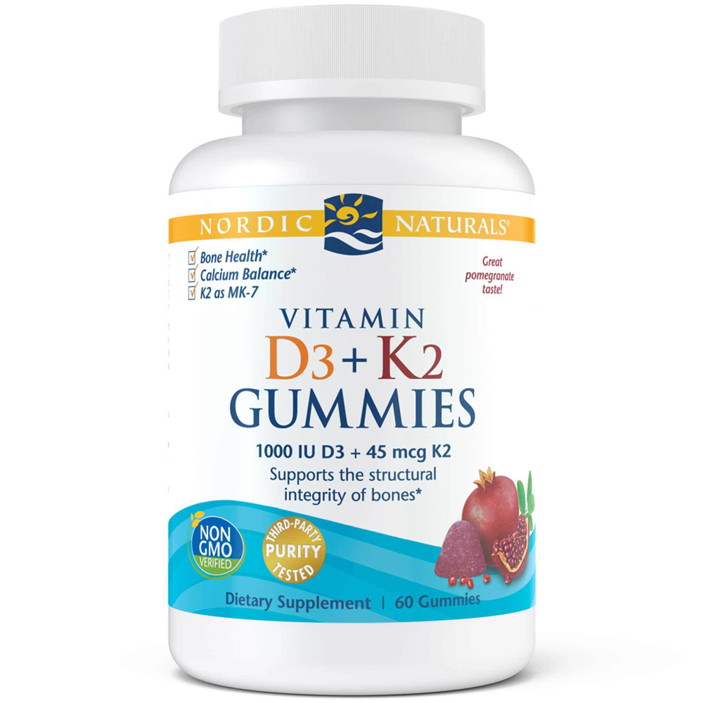 Nordic Naturals Vitamin D3 plus K2 Gummies