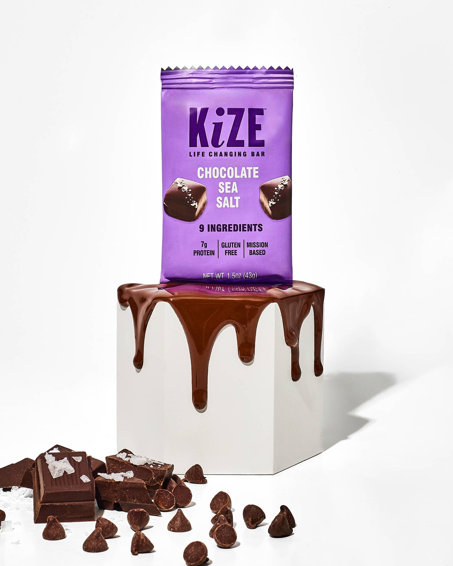 KiZE Chocolate Sea Salt - Individual bar
