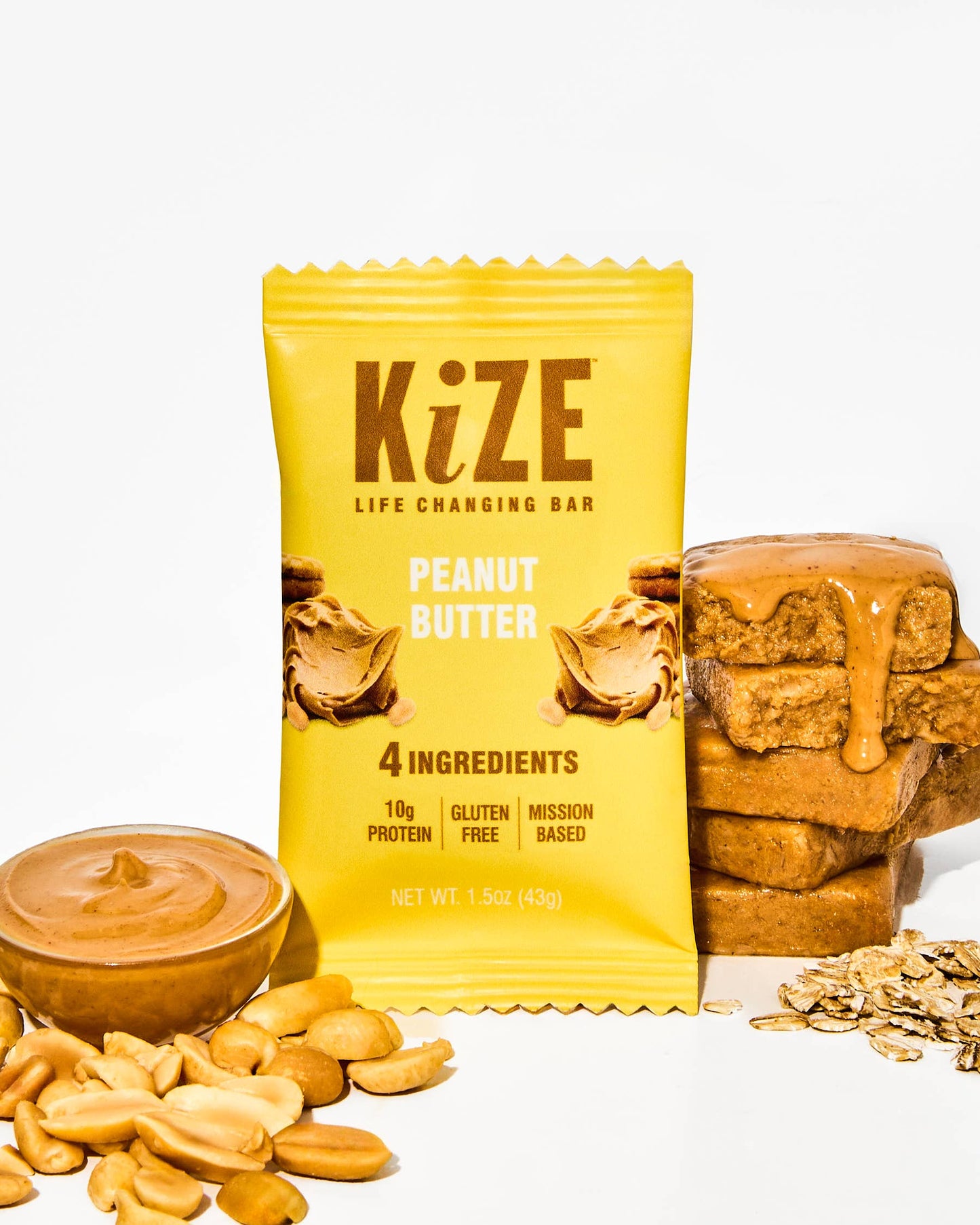 KiZE Crunchy Peanut Butter - Individual bar