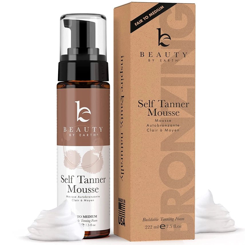 Beauty by Earth Self Tanner Body Tanning Mousse - 7.5 oz. - Wholistic Nutrition - Hair, Skin & Body Care - Beauty by Earth
